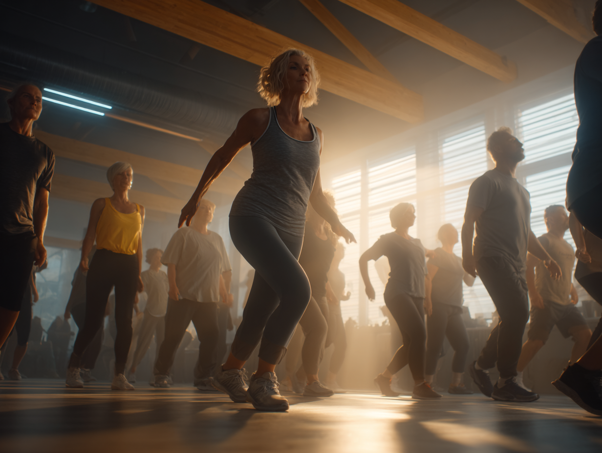 Люди різного віку займаються фітнесом